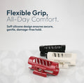 Silicone Flexible Claw Clip Set of 3 (Multicolour)