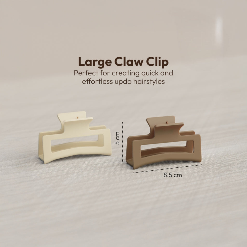 Silicone Flexible Matte Claw Clip Set of 2 (Multicolour)